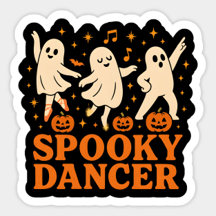 Spooky Dancer Ghost Halloween Costume Graphic Sticker